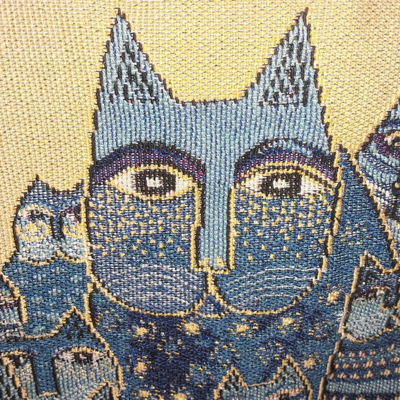 Laurel Burch Blue Indigo Cats ShoulderBag / Tote - Picture 10 of 12